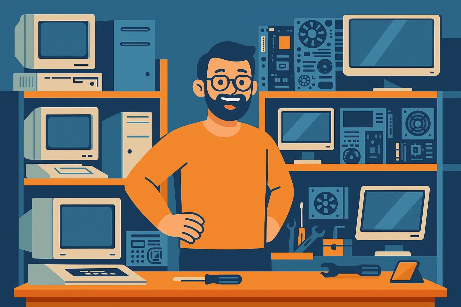 Boutique informatique - 7 ans d'accompagnement TPE et PME avant de devenir formateur IA